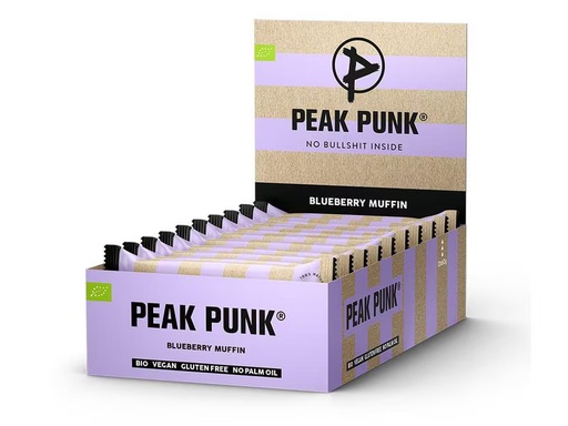 [90296755 1496817] PEAK PUNK Bio Oat Flapjack – Blueberry Muffin 12 x 60 g