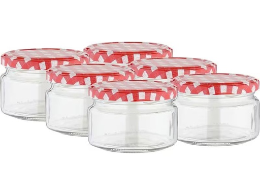 [90296804 1562363] Axentia Einmachglas Karo 250 ml, 6 Stück