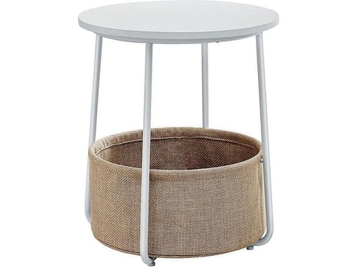 [90296866 1560813] Songmics Beistelltisch mit Korb Nature/Weiss