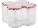 Axentia Einmachglas Karo 540 ml, 4 Stück