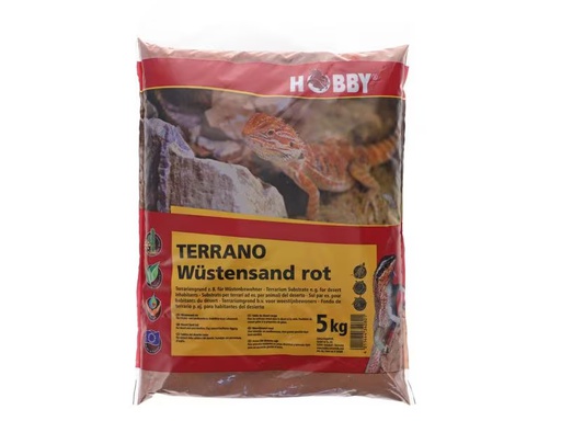 [90297032 1562112] Hobby Terraristik Bodensubstrat Terrano Wüstensand, Rot, Ø 0.2-0.3 mm, 5 kg