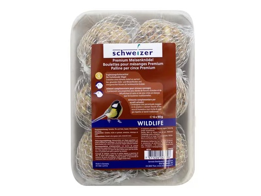 [90297109 1572421] Eric Schweizer Wintervogelfutter Meisenknödel Premium, 6 x 90 g