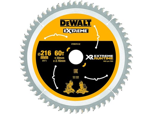 [90297560 1426309] DeWalt Kreissägeblatt 216 x 30 mm, 60 WZ/FZ