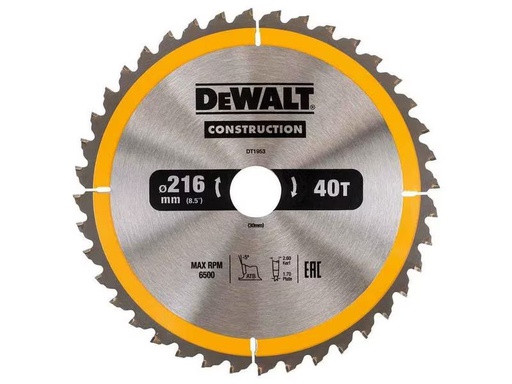 [90297576 1426308] DeWalt Kreissägeblatt 216 x 30 mm, 40 WZ