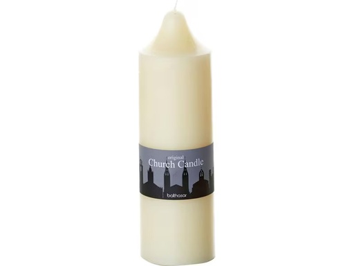 [90297706 1550210] balthasar Church Candle 25 cm x 7.5 cm, Crème