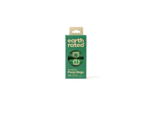 [90297780 1568076] Earth Rated Hundekotbeutel 8 Nachfüllrollen, 120 Stück, ohne Duft