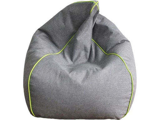 [90298007 1553268] Hubatka Sitzsack in Leinenoptik 60 x 100 cm, Grau/Grün