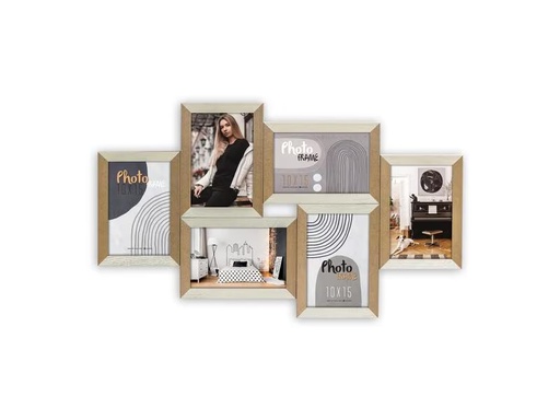 [90298567 1573738] Zep Bilderrahmen Vercelli Braun/Weiss, 10 x 15 cm