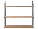 Schou Wandregal 60 x 15 x 54 cm, Braun/Schwarz