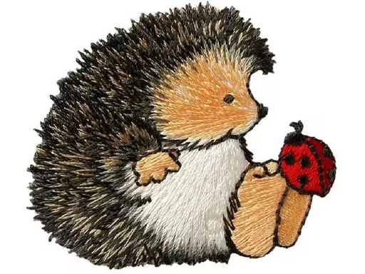 [90299029 1570258] Mono-Quick Aufbügelbild Igel mit Junikäfer 1 Stück