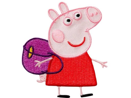 [90299050 1570232] Mono-Quick Aufbügelbild Peppa Pig mit Rucksack 1 Stück