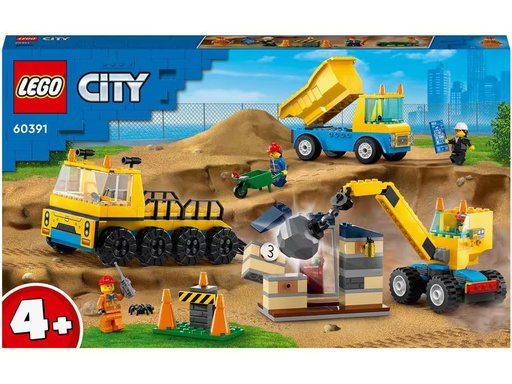 [90299073 1552767] LEGO® City Baufahrzeuge und Kran mit Abrissbirne 60391