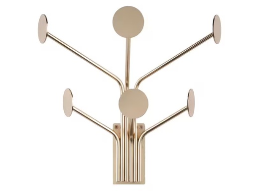 [90299305 1562655] present time Wandhaken 6-fach, Gold