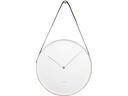 KARLSSON Wanduhr Belt 34 x 58 cm, Weiss