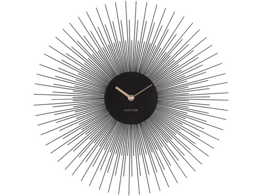 [90299408 1562573] KARLSSON Wanduhr Peony Ø 45 cm, Schwarz