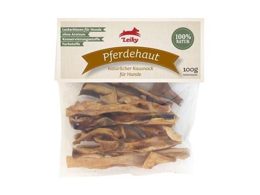 [90300142 1574939] Leiky Kausnack Pferdehaut, 100 g