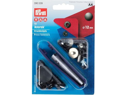 [90300181 1575948] Prym Druckknöpfe Anorak Brüniert, 12 mm