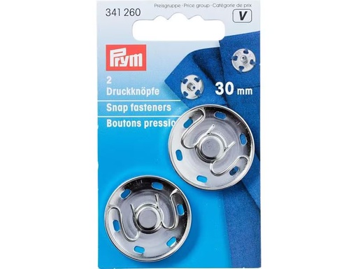 [90300265 1575922] Prym Druckknöpfe Silber, 30 mm