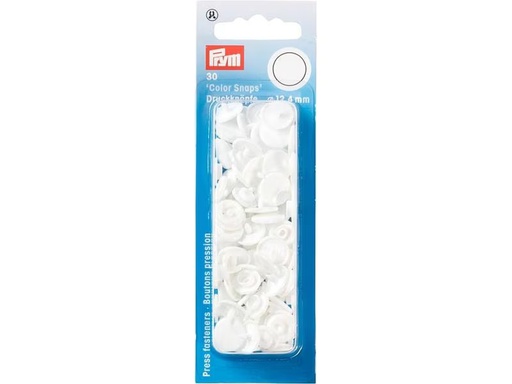[90300304 1575958] Prym Druckknöpfe Color Snaps Weiss, 12.4 mm, 30 Stück