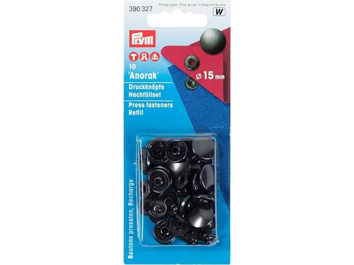 [90300357 1575952] Prym Druckknöpfe Anorak Brüniert, 15 mm