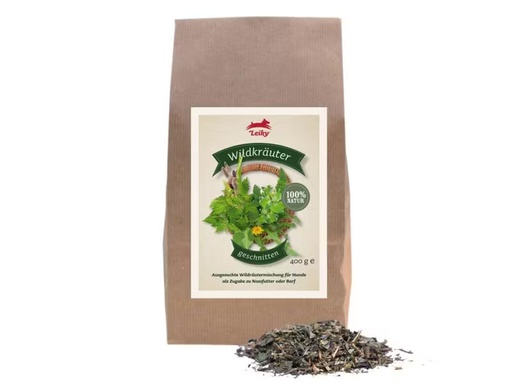 [90300379 1574924] Leiky Hunde-Nahrungsergänzung Wildkräuter, 400 g