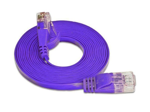 [90049819 314721] SLIM Slimpatchkabel RJ-45 - RJ-45, Cat 6, UTP, 10 m, Violett