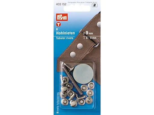 [90300481 1575992] Prym Hohlnieten Silber, 6-9 mm