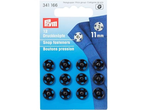 [90300501 1575920] Prym Druckknöpfe Schwarz, 11 mm