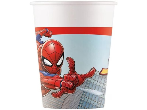 [90300514 1565374] Amscan Einwegbecher Marvel Spiderman 200 ml, 8 Stück