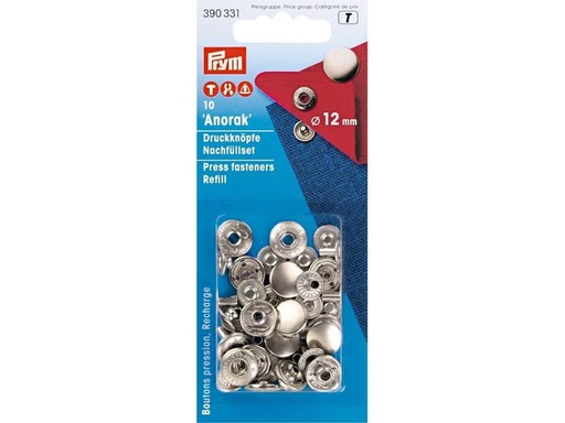 [90300529 1575954] Prym Druckknöpfe Anorak Silber, 12 mm