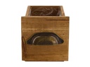 CHALET Aufbewahrungskiste mit Einsatz 12 x 12 x 12 cm, Braun