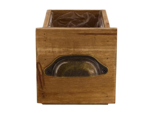 [90300660 1573553] CHALET Aufbewahrungskiste mit Einsatz 12 x 12 x 12 cm, Braun