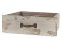 CHALET Aufbewahrungskiste mit Einsatz 24 x 22 x 8 cm, Grau/Weiss