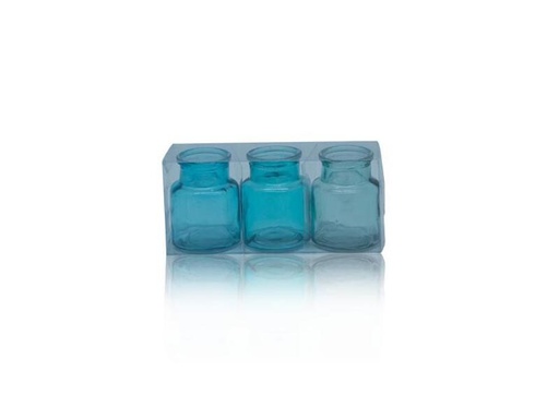 [90300724 1573525] CHALET Vasen-Set S 3 Stück, 7.5 cm, Blau