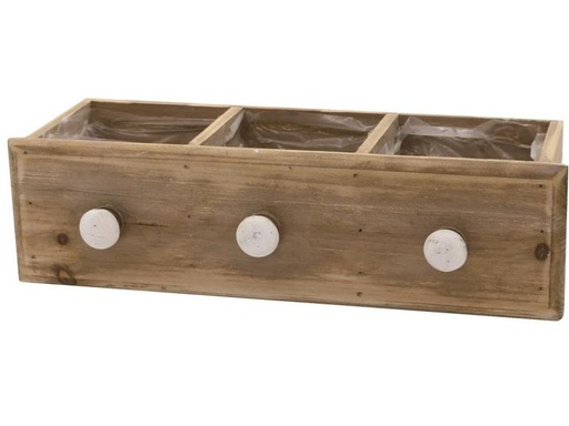 [90300792 1573561] CHALET Aufbewahrungskiste mit Einsatz 32 x 10 x 9 cm, Braun