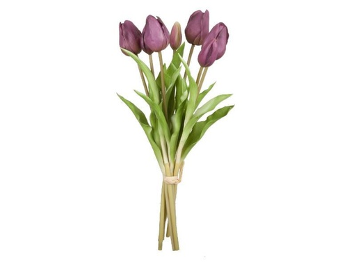 [90300812 1570708] Dekomat AG Kunstblume Tulpen Royla 7er Set, 38 cm