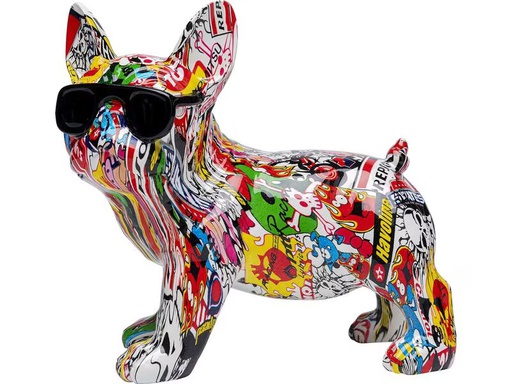 [90301034 1570803] Kare Dekofigur Comic Dog Glasses 15 cm