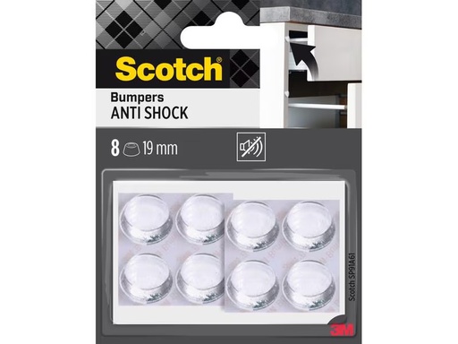 [90301048 1571158] 3M Schutzpuffer Anti Shock, Ø 19 mm, Transparent, 8er Pack