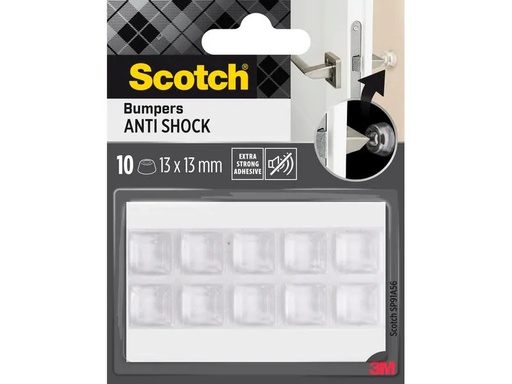 [90301125 1571161] 3M Schutzpuffer Anti Shock, 13 x 13 mm, Transparent, 10er Pack