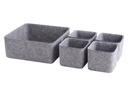 Schou Aufbewahrungskorb 5-er Set Grau