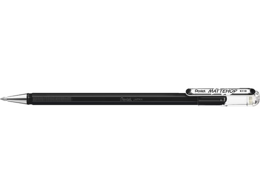 [90301233 1579881] pentel Gelschreiber Mattehop 1.0 mm, Schwarz
