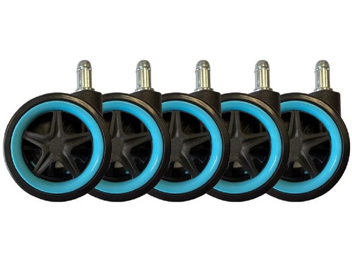 [90301325 1581669] LC-Power Rollen LC-CASTERS-DRIFT 5er Set Hellblau