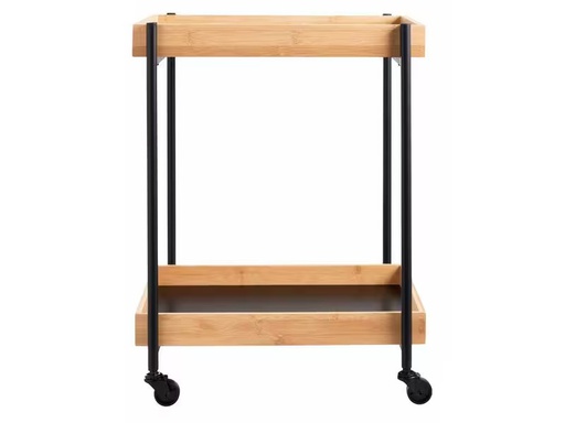 [90301348 1566877] Schou Bartrolley mit 2 Etagen Braun/Schwarz