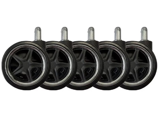 [90301377 1581666] LC-Power Rollen LC-CASTERS-DRIFT 5er Set Chrom