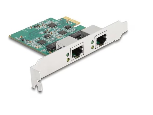 [90301431 1575645] Delock Netzwerkkarte 2x RJ45 2.5 Gbps PCI-Express x1
