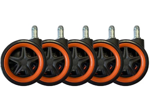 [90301435 1581672] LC-Power Rollen LC-CASTERS-DRIFT 5er Set Orange