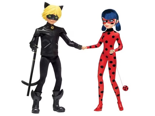 [90301440 1565897] BANDAI Puppe Miraculous – Ladybug &amp; Cat Noir 26 cm