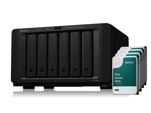 [90301608 1582199] Synology NAS DiskStation DS1621+ 6-bay Synology Plus HDD 24 TB