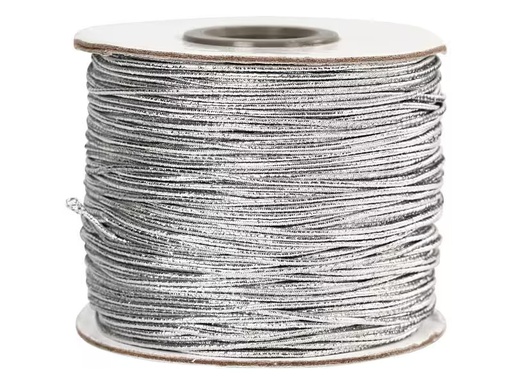 [90302215 1568063] Creativ Company Elastikschnur 1 mm Silber, 100 m