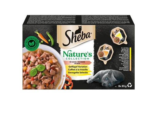[90302550 1582485] Sheba Nassfutter Natures Collection Sauce – Geflügel, 8 x 85 g